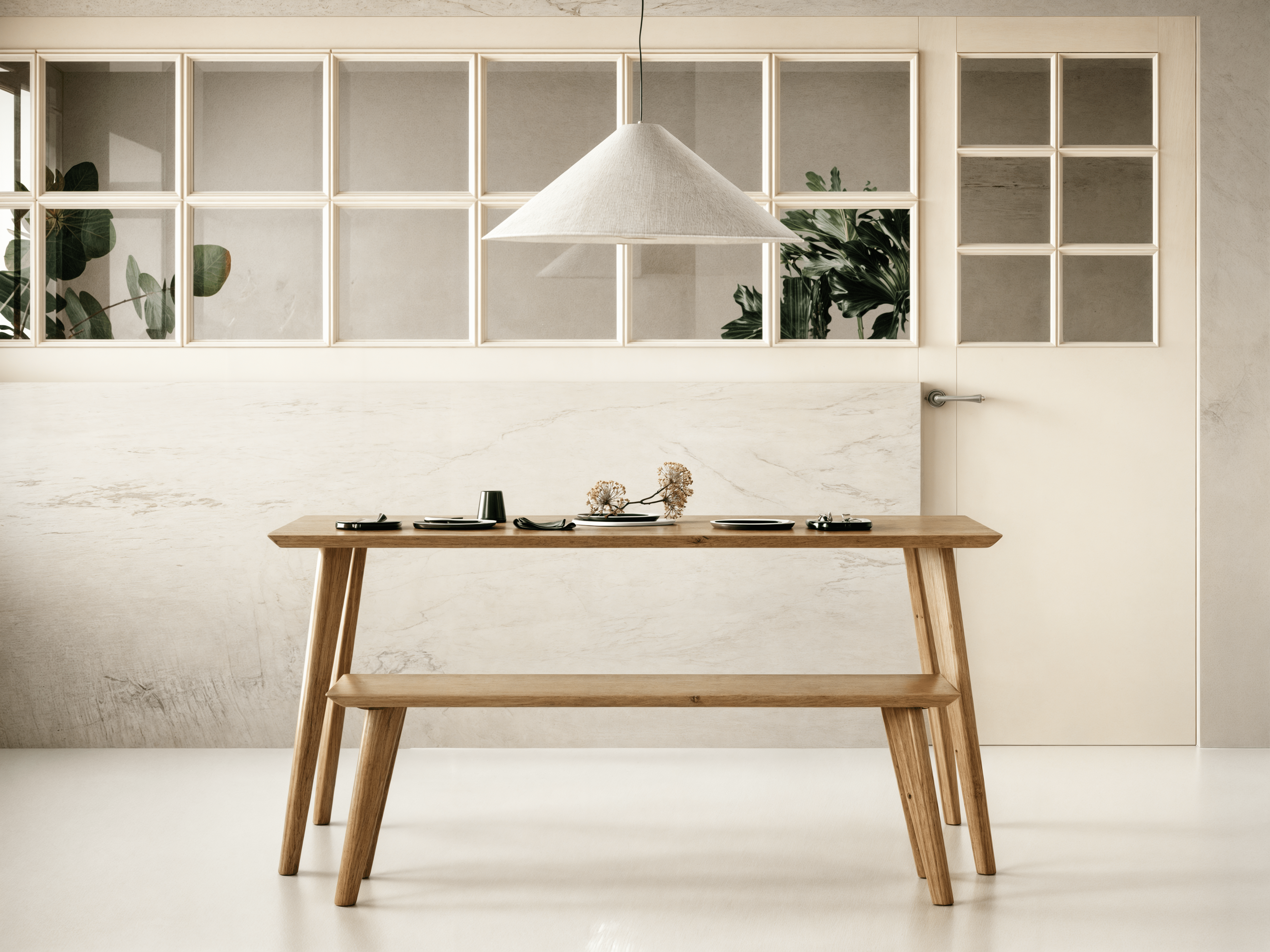 Dining Table Set, Sustainable Solid Oak, Colour and Size Options / KANTAR Collection