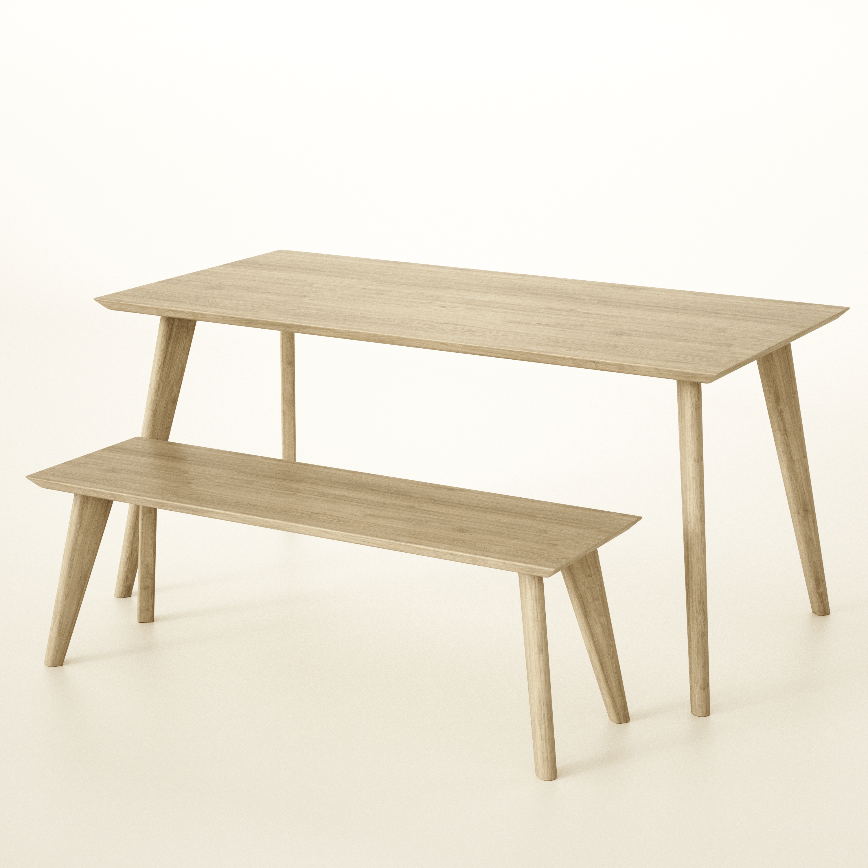 Dining Table Set, Sustainable Solid Oak, Colour and Size Options / KANTAR Collection