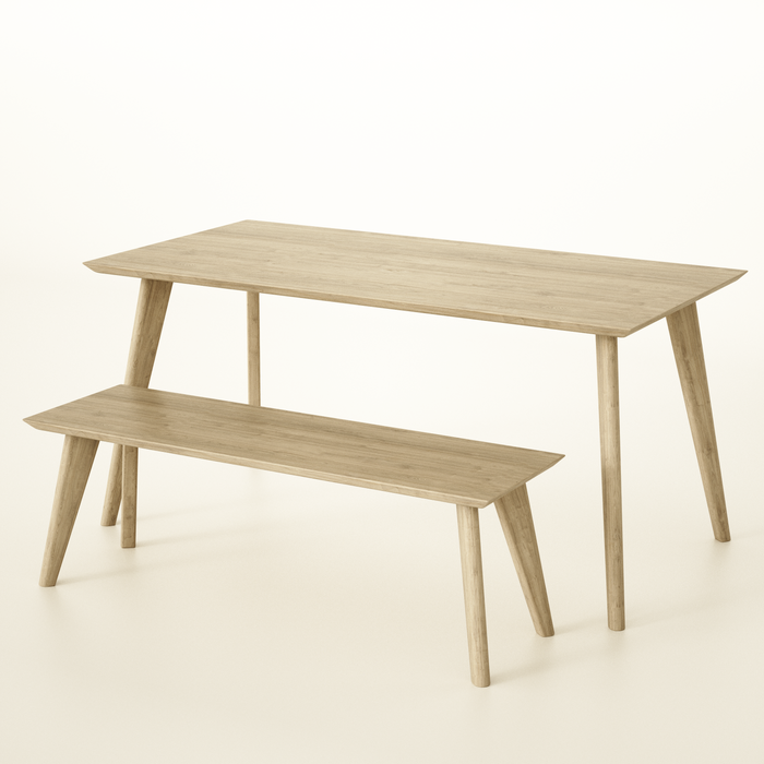 Dining Table Set, Sustainable Solid Oak, Colour and Size Options / KANTAR Collection