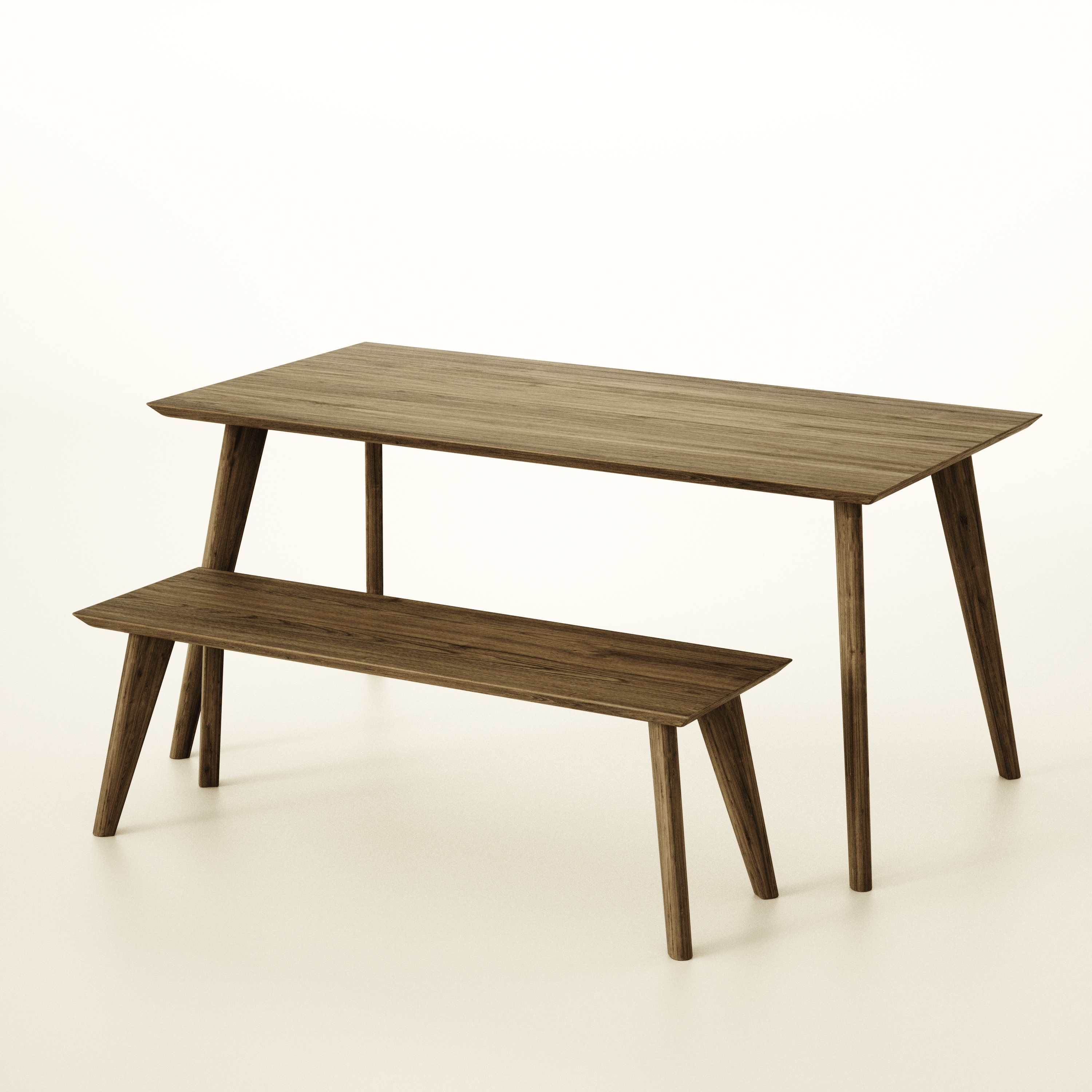 Dining Table Set, Sustainable Solid Oak, Colour and Size Options / KANTAR Collection
