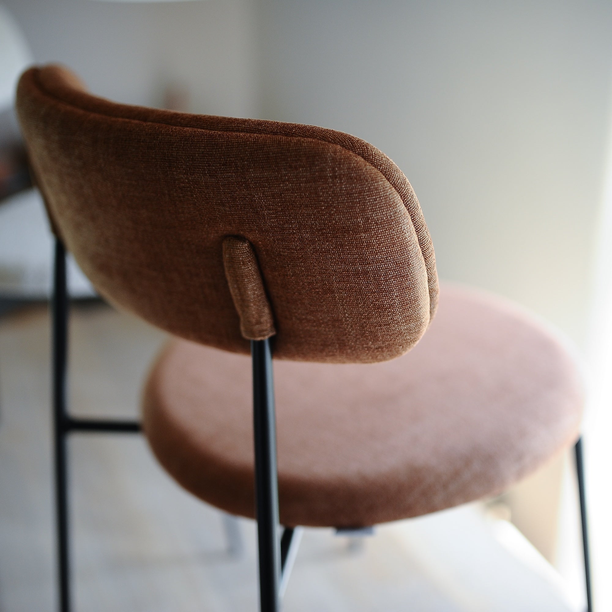 Dining Chair, Set of 2, 4 or 6, Upholstered Woven Fabric, Steel Legs, CONKER Chair