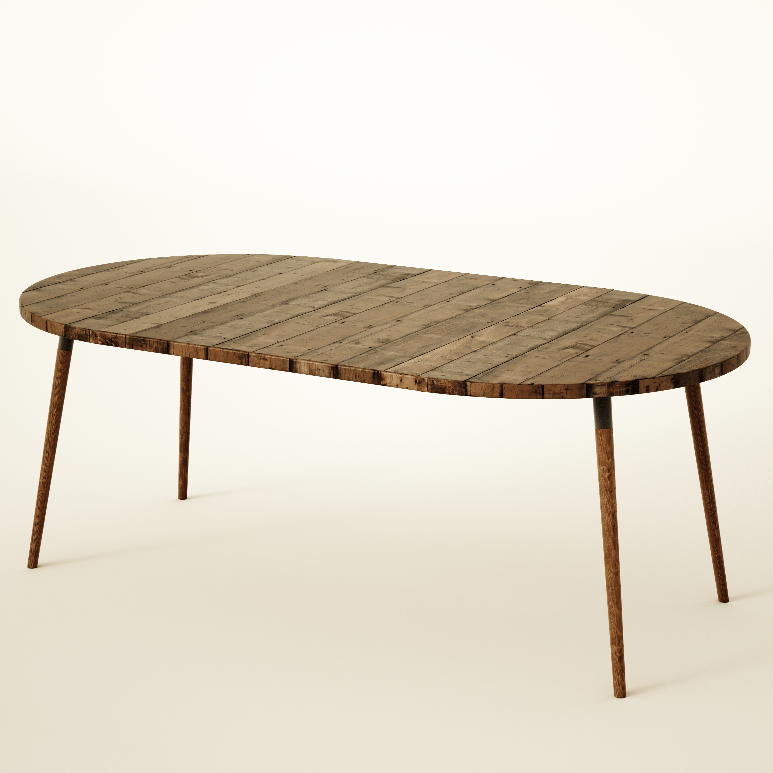 Extendable Dining Table, 6-10 Seater, Reclaimed Wood and Solid Oak / VINTAGE Collection