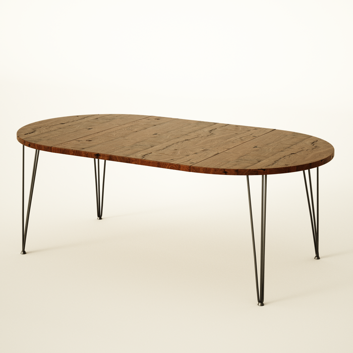 Round Extendable Table, Authentic Reclaimed wood / RECLAIMED Collection