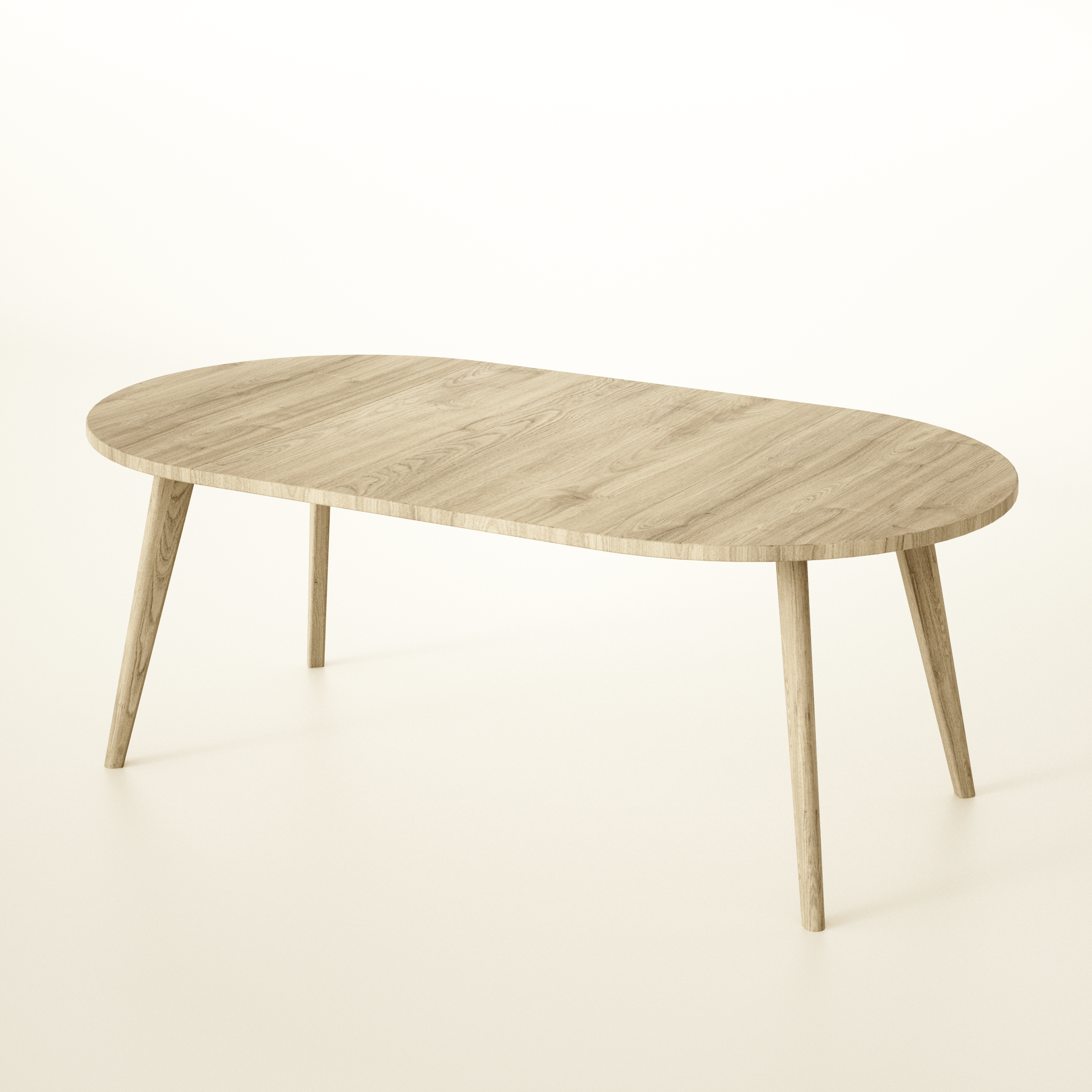 Runder, ausziehbarer Tisch aus massiver Eiche, 6–10 Sitzplätze / OAKWELL-Kollektion
