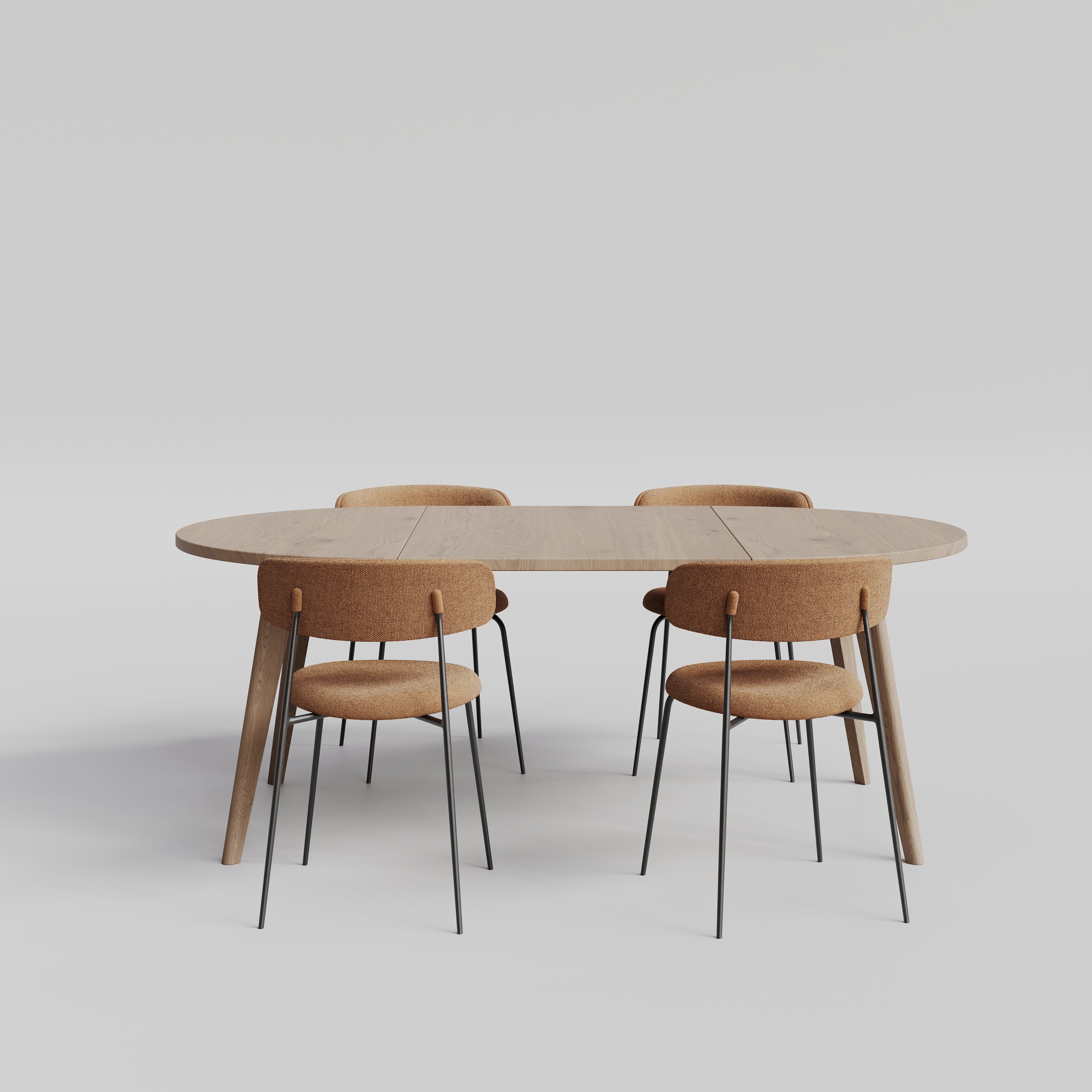 Extendable Oak Dining Table & Chair Set / OAKWELL collection