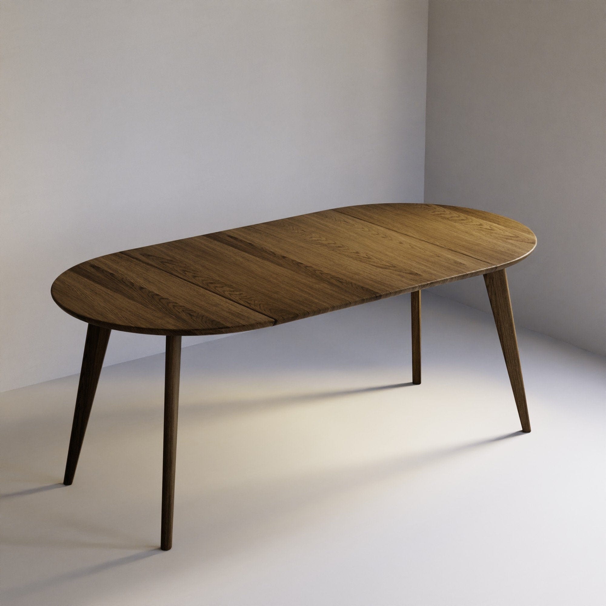 Ausziehtisch, 6-10 Sitzplätze, rund bis oval, massive Prime Oak / KANTAR Kollektion
