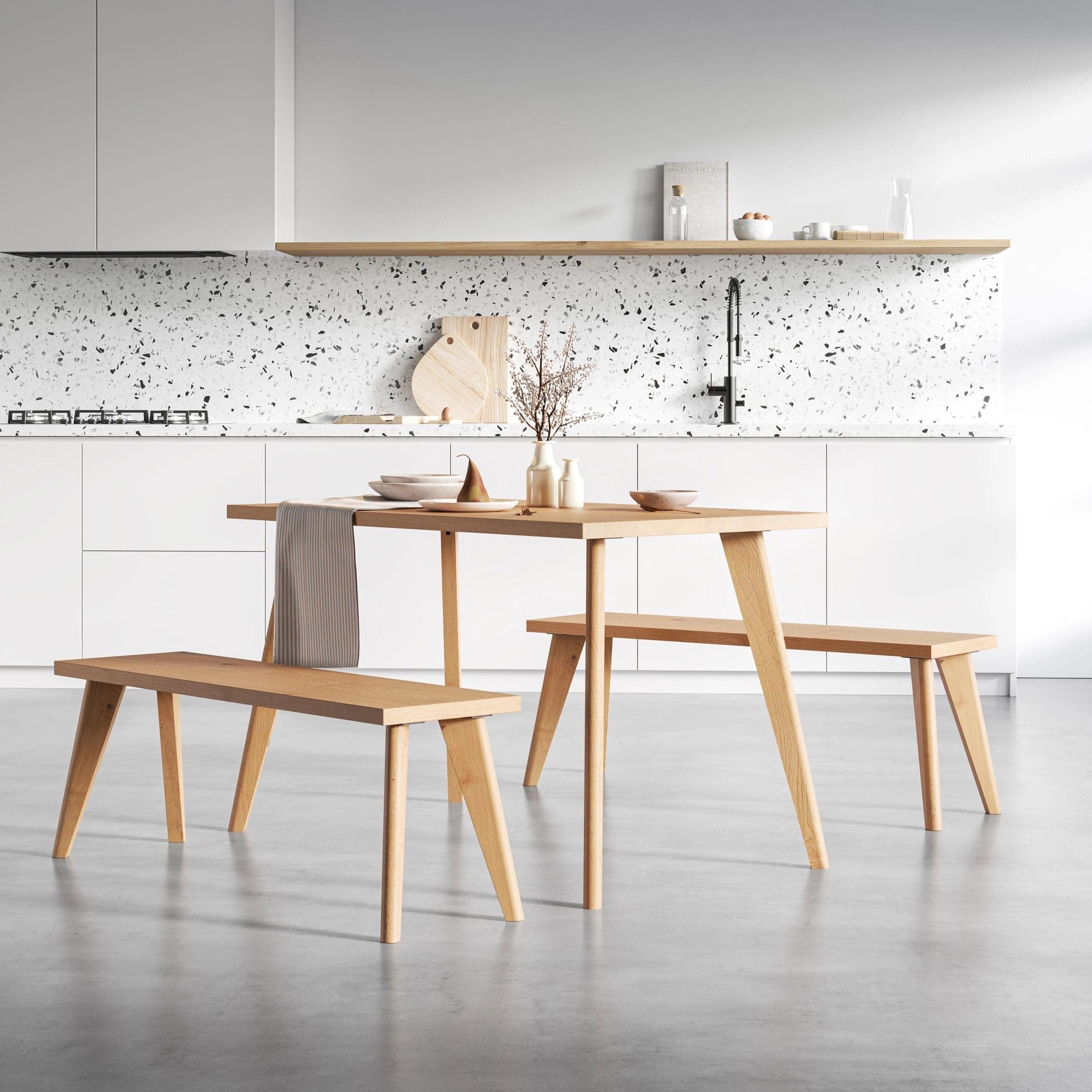 7MAGOKfurniture Kitchen & Dining Room Tables Dining Table Set, Solid Oak, Customisable | OAKWELL Collection