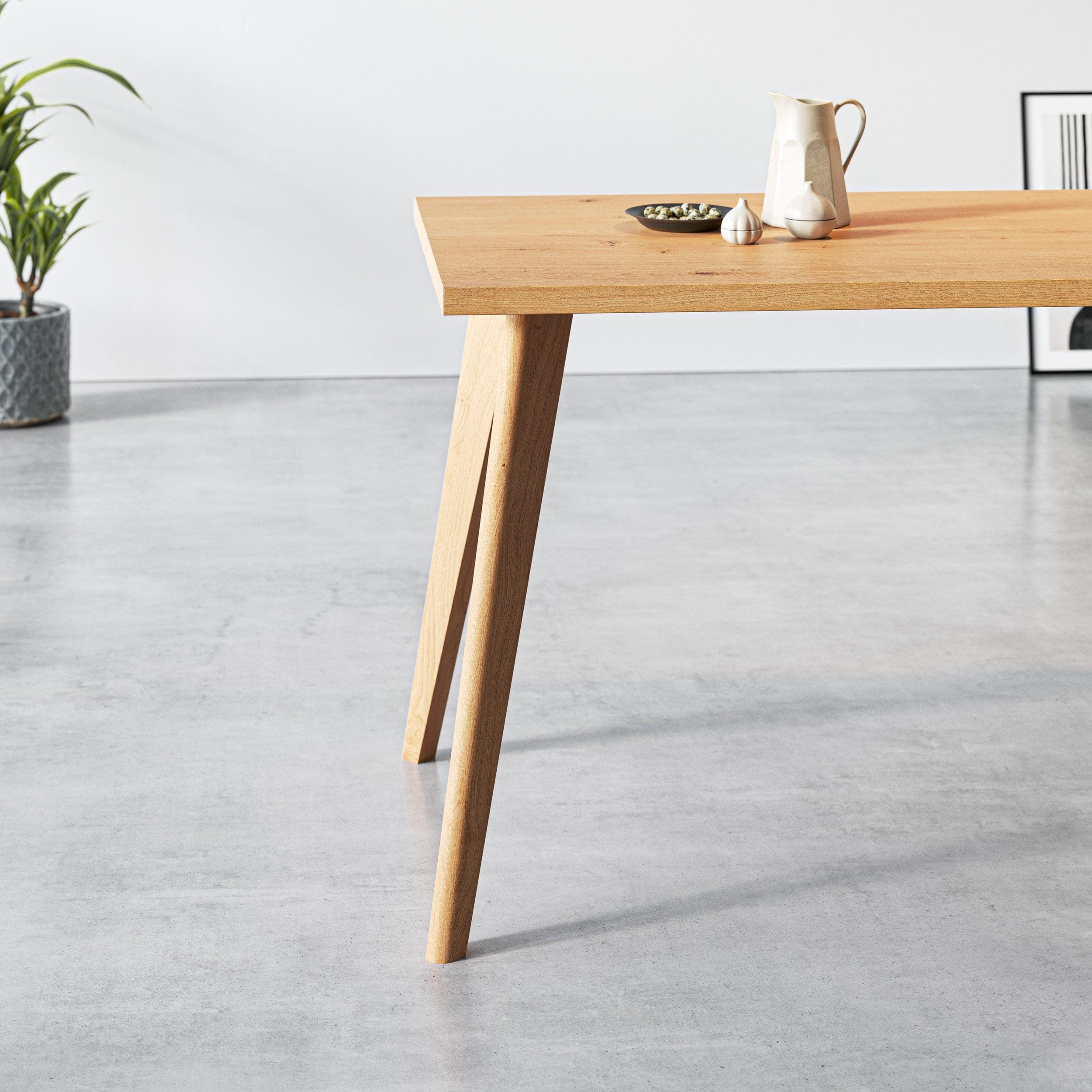 7MAGOKfurniture Kitchen & Dining Room Tables Dining Table, Solid Oak, 4 & 6 Seater | OAKWELL Collection